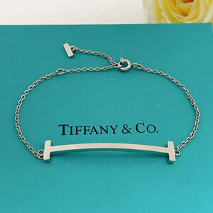 Tiffany & Co. Large Polished Silver Smiley Face Bracelet